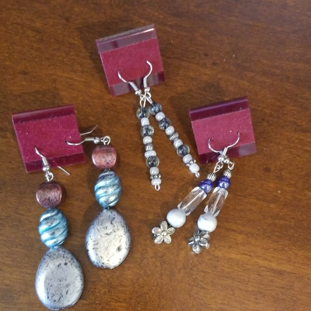 3 for $10/3 pairs of dangle pierced earrings